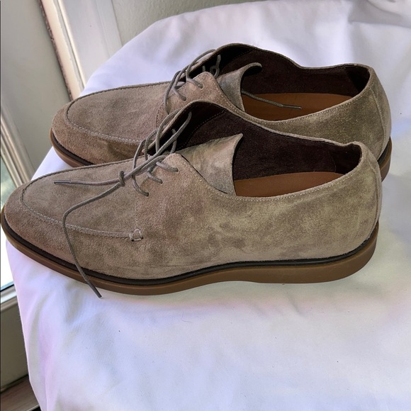 SECTION X SHEEPSKIN. Men\'s Tan Suede Oxfords main image 12